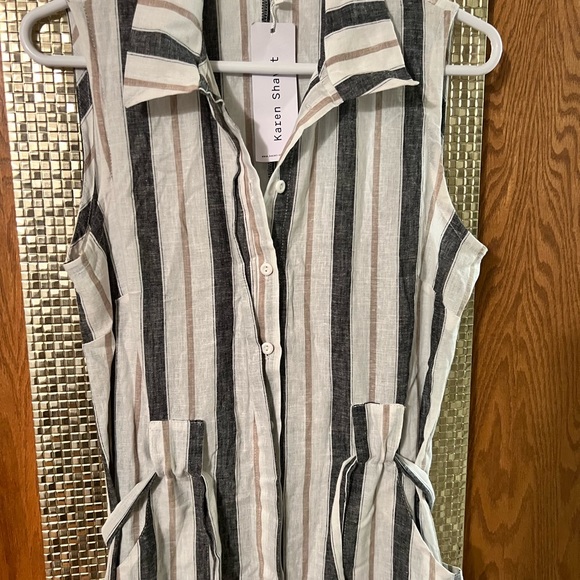 KAREN SCOTT STRIPED MAXI DRESS… XS… 19” PI TO PIT… 56” LONG… NEW WITH TAGS - Picture 3 of 11